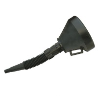 Black Plastic Funnel with Spout